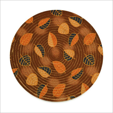 ब्राउन डिज़ाइनर प्रिंटेड मैट