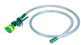 Eyewash Drench Hose Unit - Plastic Material, 6 Inch Hose, Yellow Atomizer with Flip-Flop Dust Cover | Industrial Use, 1 Year Warranty