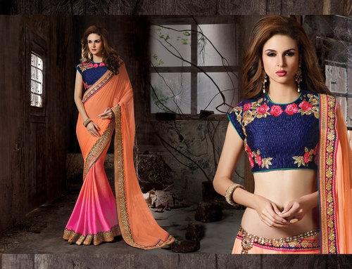 फैशनेबल फैंसी आर्ट सिल्क जॉर्जेट साड़ी