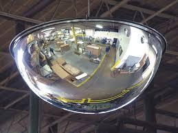 Dome Mirror - Premium Glass Material, Round 24 Inches Diameter, Reflective Silver Finish | Elegant Design, Enhanced Visibility, Perfect for Home Decor