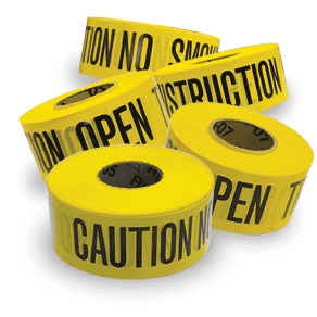 Barricading Tape - Durable Polyethylene, 3 inches Wide, High Visibility Yellow Color | Non-Adhesive, Weather Resistant, Ideal for Safety Marking