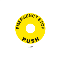 Emergency Stop Sign - PP Material, Round Shape, 1-3 mm Thickness | Scratch Resistant, Tear Resistant, Easy to Paste, High-Quality Printing