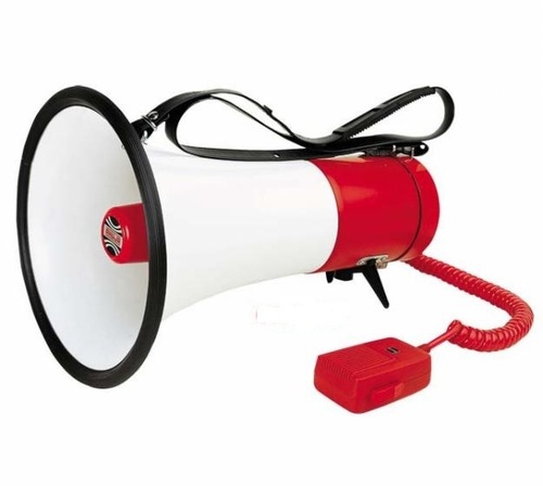 Loud Hailer - Dry Cell ABS Body, Sturdy & Lightweight Design - Clear Sound with Inbuilt Siren, Long Range Capability