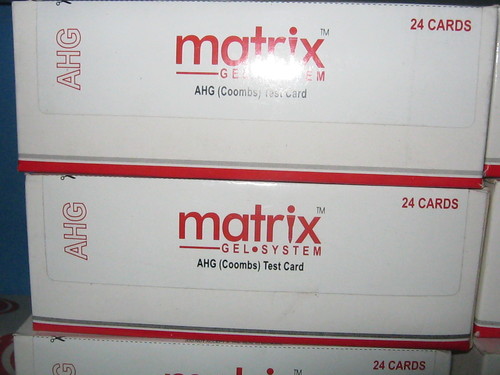 Matrix AHG Coombs Test Card - Portable Manual Testing Equipment | New Condition, Ideal for Clinical and Hospital Use, Weighs 100-500 Grams