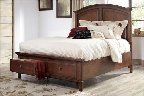 बारी ठोस लकड़ी का किंग साइज़ बिस्तर