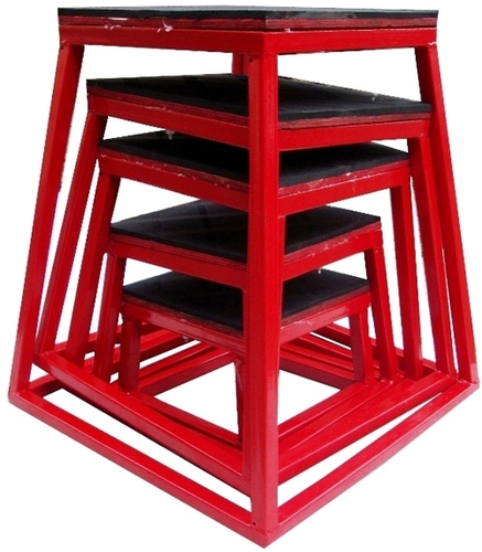Plyo Box - Ist Grade Steel & IInd Grade Powder Coated, Dimensions: 6", 12", 18", 24", Adjustable Gym Equipment for Personal Use