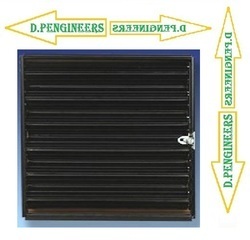 Grille Damper - Aluminum, Customizable Dimensions, Black Color | Manual Handle-Operated, Adjustable Blades, Low Noise Level, Lightweight