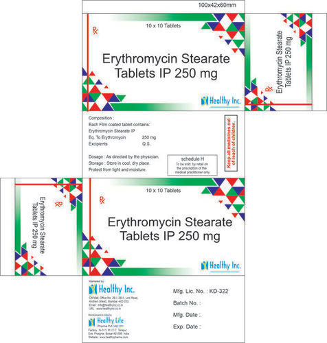 एरिथ्रोमाइसिन स्टीयरेट टैबलेट आईपी मेडिसिन कच्चे माल