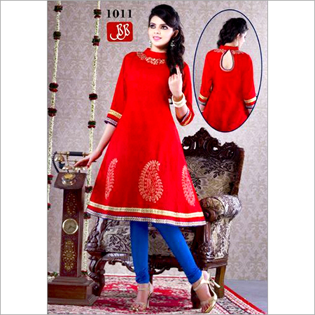 Fancy Anarkali Jquard Kurtis
