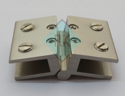 Glass To Glass Shower Hinges - Glass, 2-4 Inch Size, Silver Color, Square Shape | Polished Finish for Optimal Elegance and Durability