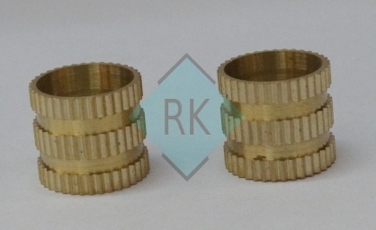 Brass Straight Knurling Inserts - Polished Finish, Round Shape | Durable Knurling Inserts for Enhanced Grip and Precision Fitting