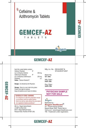 Cefixime Azithromycin