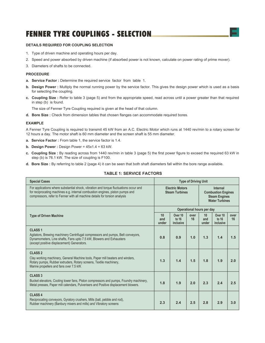 Fenaflex Tyre Couplings - Application: Industrial