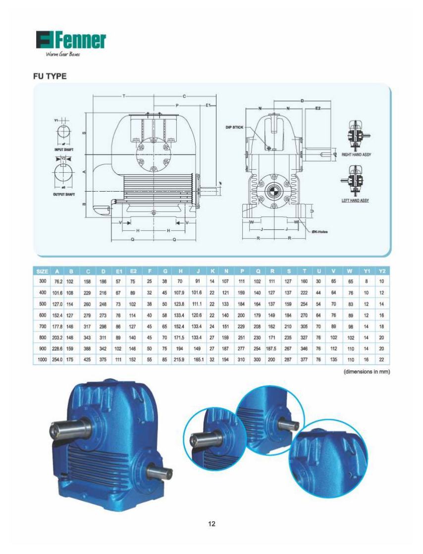 Worm Gear Box - Stainless Steel, Blue | Rugged Design, Easy Installation, Long Working Life, Interchangeable Gear Ratios 5:1 To 70:1