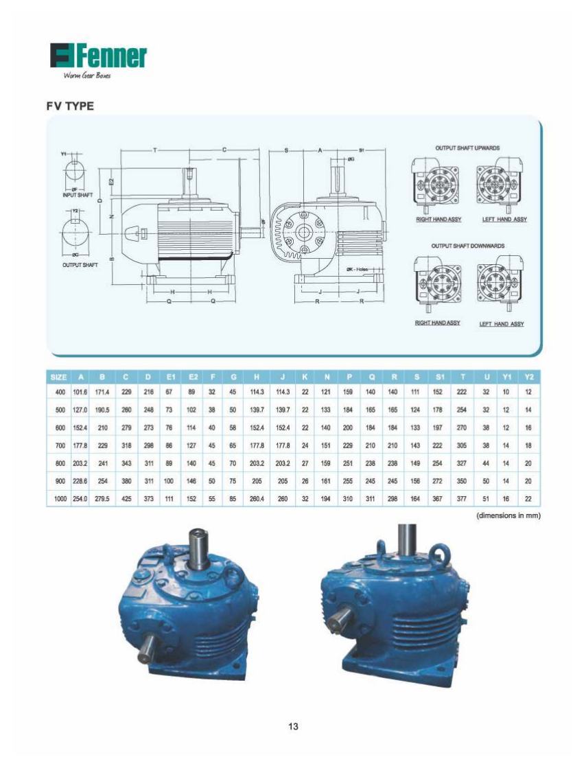 Worm Gear Box - Stainless Steel, Blue | Rugged Design, Easy Installation, Long Working Life, Interchangeable Gear Ratios 5:1 To 70:1