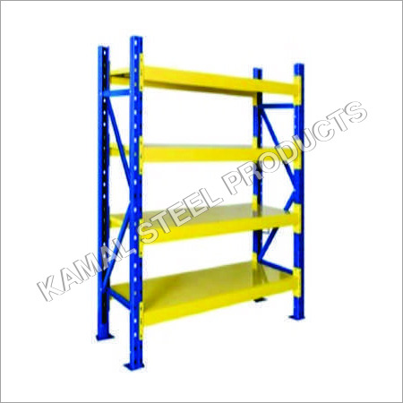 Heavy Duty Rack - Steel, 1800x1200x450mm, Yellow | Four Shelves, 500kg Load Capacity, Corrosion Resistant, Enhanced Durability