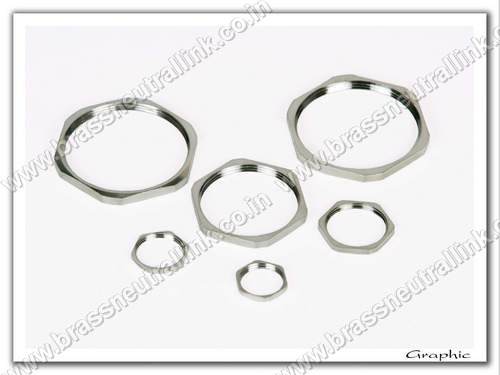 Brass Lock Nuts - Free Cutting Brass IS 319 & BS 249 , Silver Galvanized Finish with High Durability