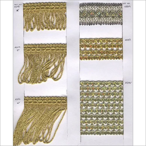 डिज़ाइनर मेटैलिक फ्रिंज