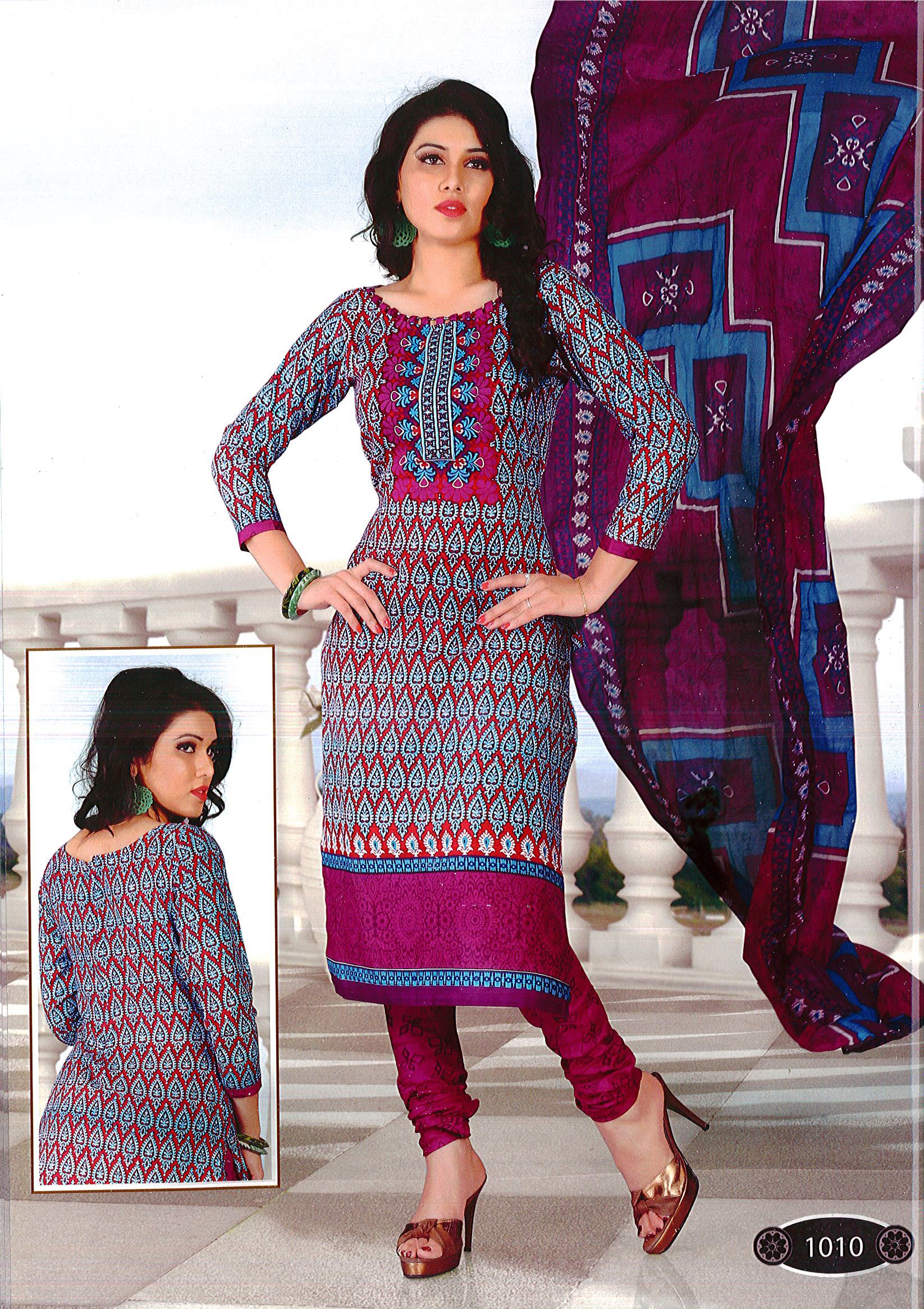 Cotton Salwar Suits - Pure Cotton, Variable Length, Green Color, Printed Design | Comfortable Wear, Elegant Design, Perfect Fit, Shrink-resistant, Soft Cotton, Vibrant Colors