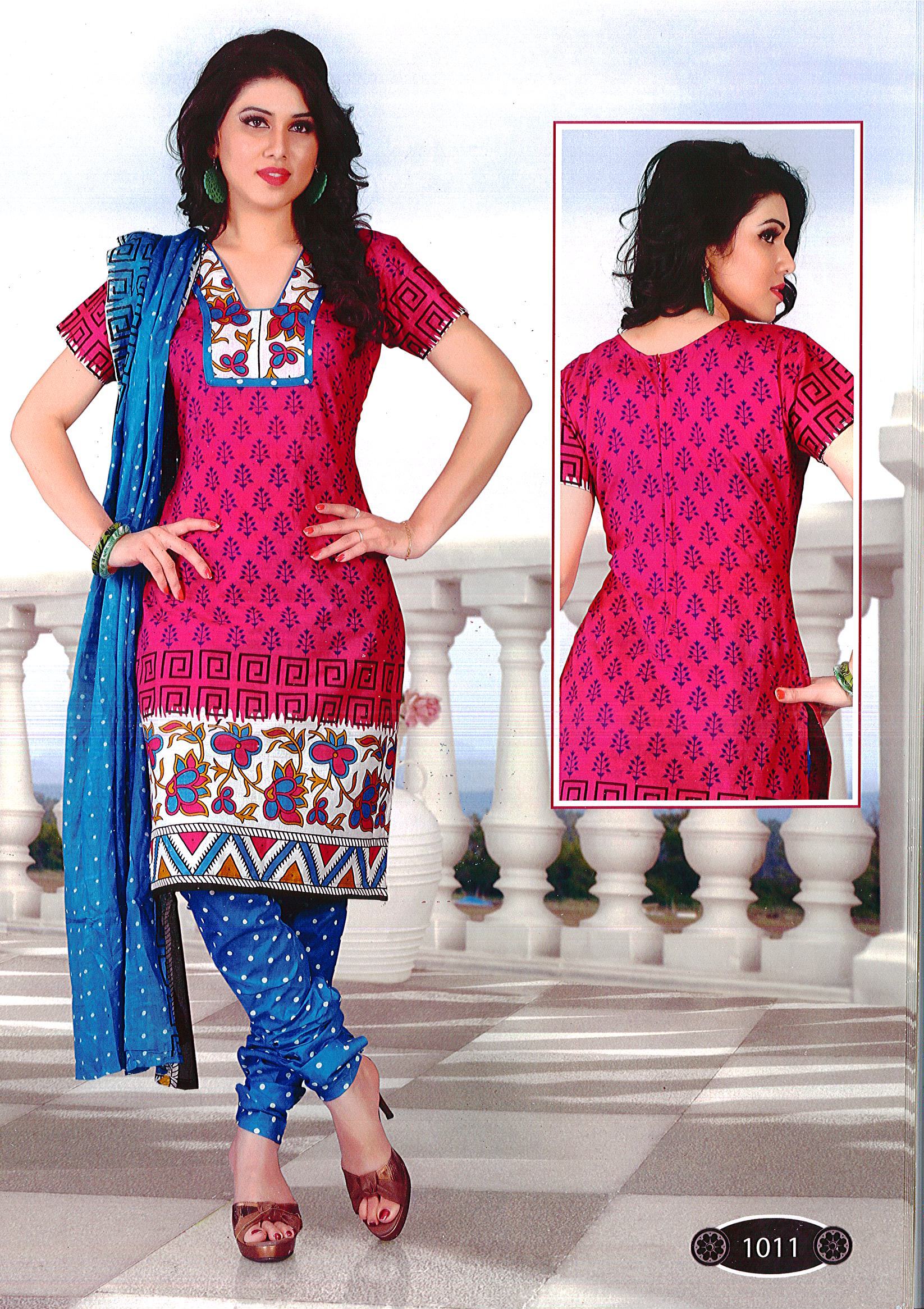 Cotton Salwar Suits - Pure Cotton, Variable Length, Green Color, Printed Design | Comfortable Wear, Elegant Design, Perfect Fit, Shrink-resistant, Soft Cotton, Vibrant Colors