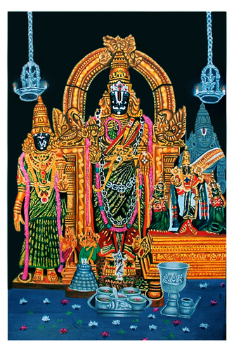 भगवान पार्थसारथी पेरुमल की पेंटिंग