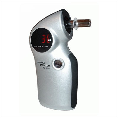 Alcohol Breath Detector - Plastic, 250 Grams, Cylindrical Shape | CE Approved, Digital Display, Portable Design, Warm Up Under 30 Seconds, User Friendly Options with/without Printer