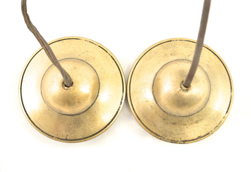 Tingsha/Cymbals - Golden Metal, 2.5 Inch | Ideal for Meditation and Mindfulness Practices