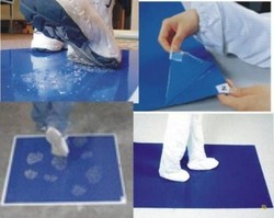 Clean Room Sticky Mats - Blue 24x48 Inches, Durable Plain Sticky Pattern for Hospital, Laboratory, and Low-Profile Surface Use