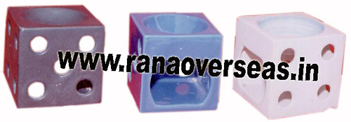 Ceramic Burner - 15x9x9 cm, Brown, Blue & Light Pink | Hand Carved Antique Imitation for Bars & Home Decoration