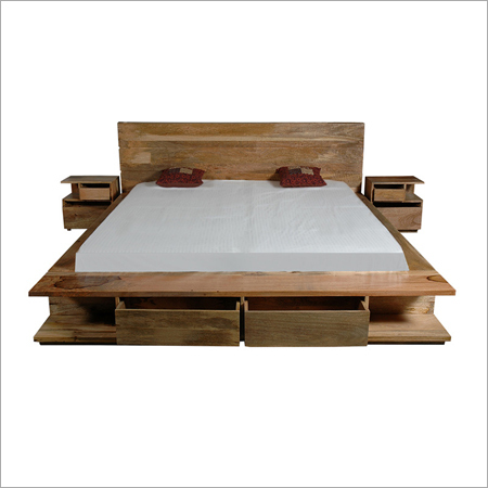 Aolborg Solid Wood Bed - Shesham, Customized Sizes & Finishes | Attractive Design, Durable Finish, Perfect For Contemporary Interiors