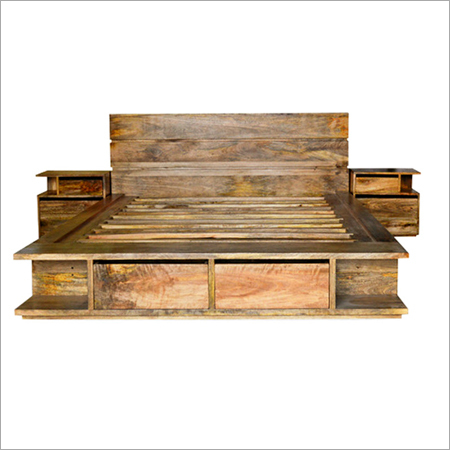Aolborg Solid Wood Bed - Shesham, Customized Sizes & Finishes | Attractive Design, Durable Finish, Perfect For Contemporary Interiors