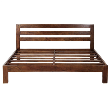 Boston Solid Shesham Wood Bed - Dark Natural Finish | Shesham Wood Material, Expert Craftsmanship, Timeless Design