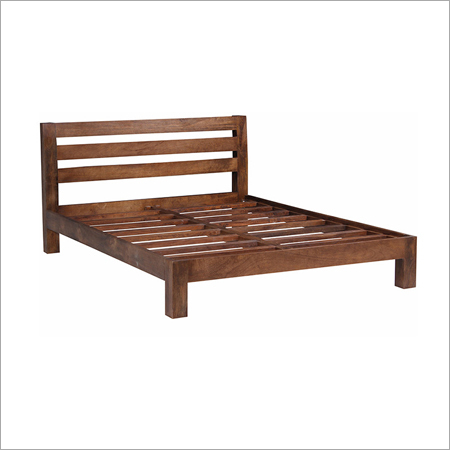Boston Solid Shesham Wood Bed - Dark Natural Finish | Shesham Wood Material, Expert Craftsmanship, Timeless Design