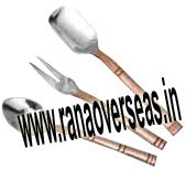 Silver And Copper Brown Cutlery 5