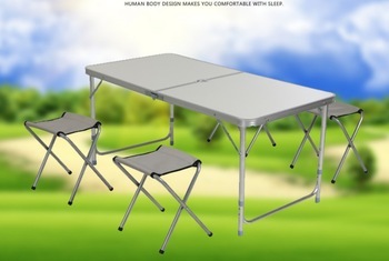 Outdoor folding tables and chair