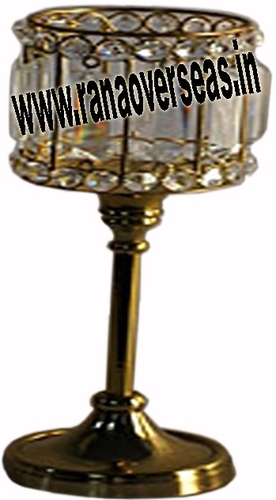 Silver And Golden Crystal Fitted Round Ball