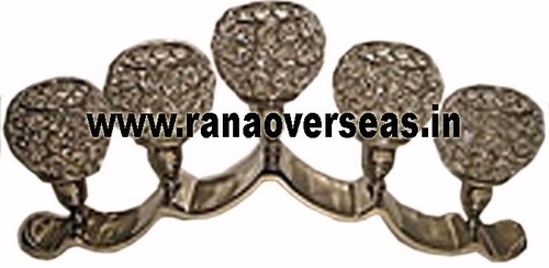 Silver 5 Tapper Votive On Patti