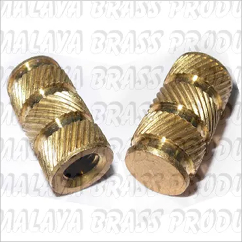 Ultrasonic Brass Insert - 1-3 Inch, Golden Polished Finish | Strong Durable Threads For Thermoset And Hard Plastics, Sharp Diamond Knurls