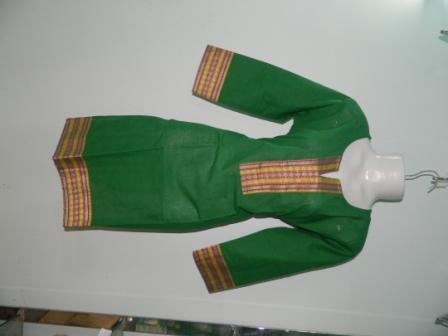 Cotton Kurti with sleeve green color