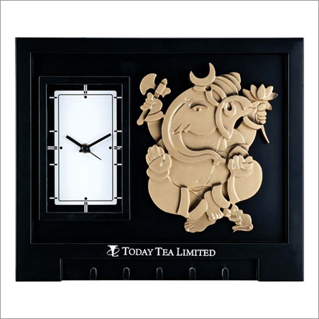 Personalised Table Clocks - Plastic, 15-20 Inch, Black and Brown | Eye Catchy Look, Compact Design, Limited Edition