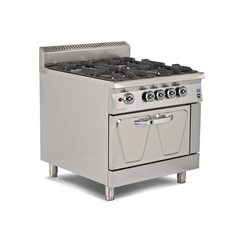 4 Burner Gas Range With Electric Oven Application: Hotels