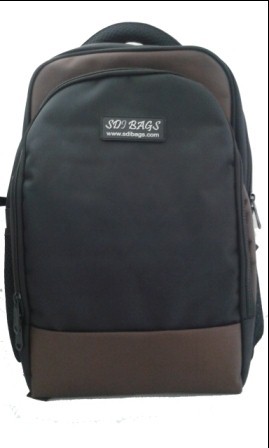 Laptop Backpack - 1680 Matte Fabric, Fits Laptops Up to 15.6 Inches, Black & Brown Colors | Water-Resistant, Ergonomic Design, Padded Straps