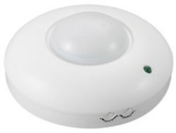 PIR Motion Sensor - Plastic Material, 230V AC, 1500W Load Wattage | 5 Meter Detection Radius, 360 Degree Angle, Adjustable Time Delay