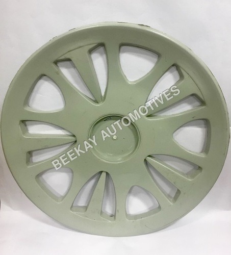 WHEEL CAP TATA/LEYLAND (PLASTIC) FRONT - Plastic, Round Shape, Grey Color | Durable Design for Automotive Use