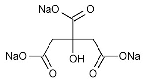 Sodium Citrate Dihydrate - Molecular Formula Na3C6H5O7.2H2O, White Crystalline Powder, Highly Soluble in Water, Density 1.56 g/cm³, Melting Point 150 °C, Store in Cool Dry Place