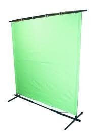 Plain Welding Curtain - Mild Steel and Fiber, 6ft x 6ft / 8ft x 8ft, Green | Flame Resistant, UV Resistant, Abrasion Resistant