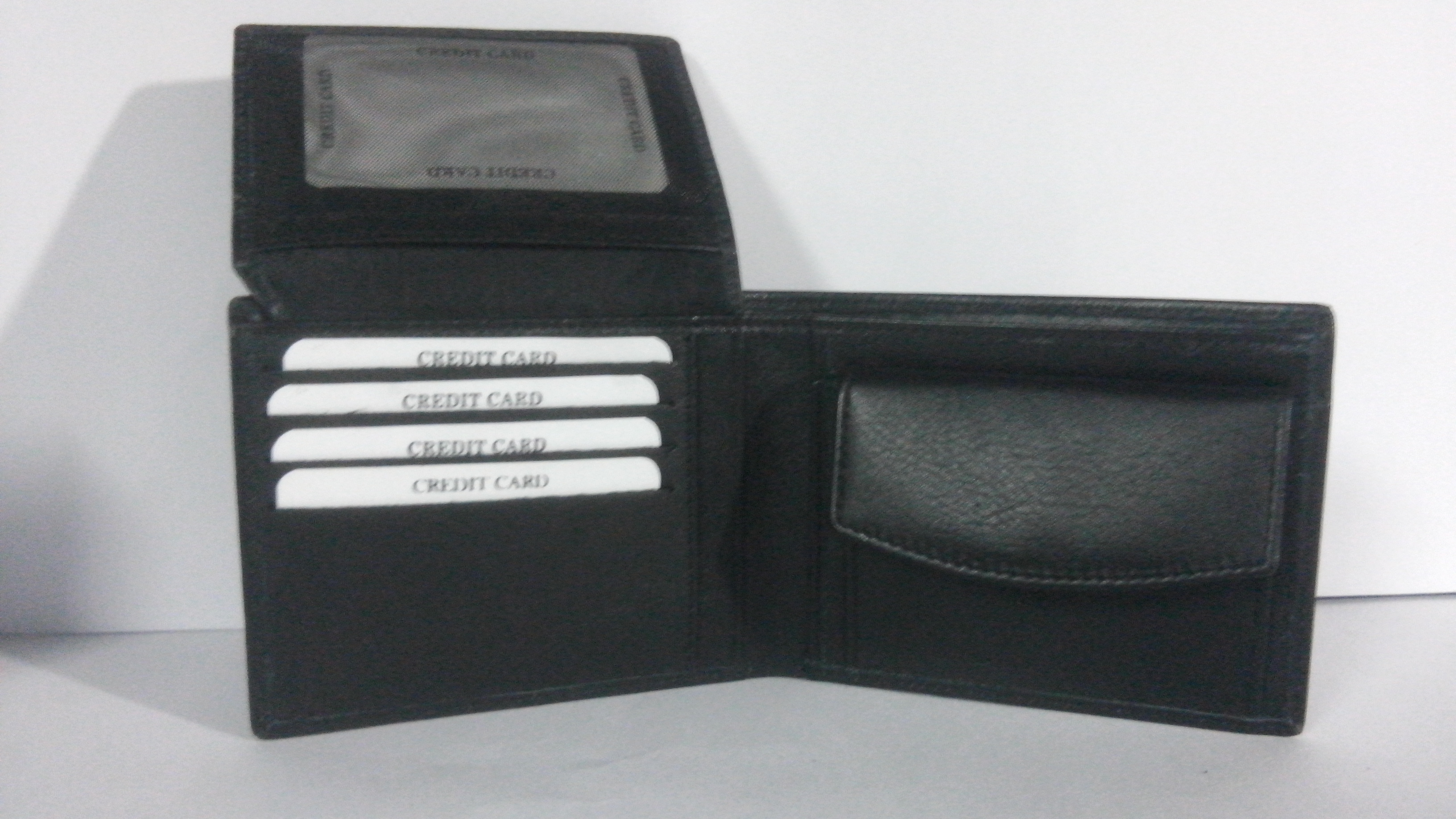 Gents Wallet - Leather, 4x3x1 Inches, Black | Compact Design, Multiple Pockets, Durable Material