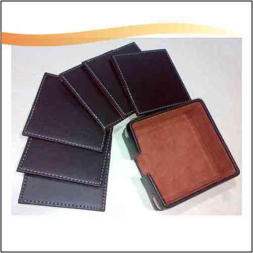 Leather Coaster - Premium Genuine Leather Material | Perfect for Protecting Surfaces, Enhancing Decor