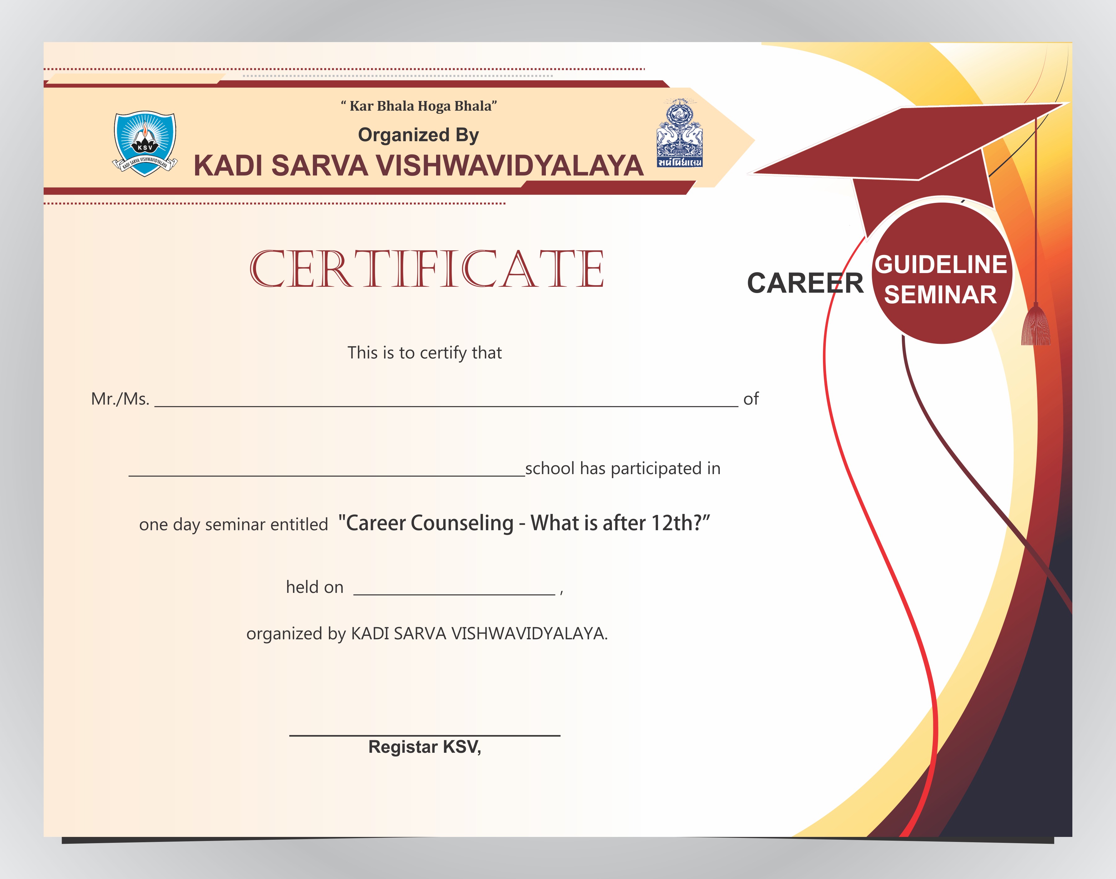 Certificate - Glossy A4 Paper | Blue Color, Achievement Proof, Customizable Text, Formal Recognition, High Quality, Professional Design, Full Color Printing, Envelope Packaging