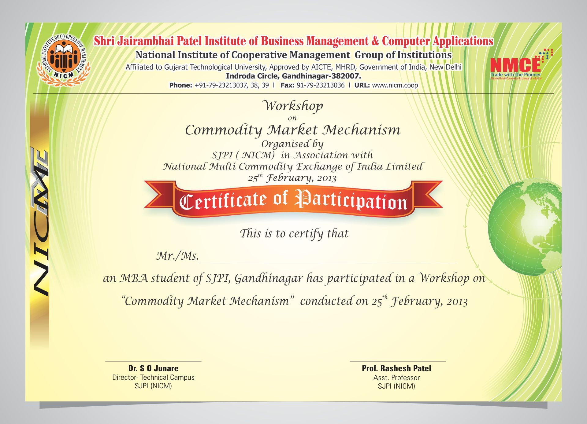 Certificate - Glossy A4 Paper | Blue Color, Achievement Proof, Customizable Text, Formal Recognition, High Quality, Professional Design, Full Color Printing, Envelope Packaging